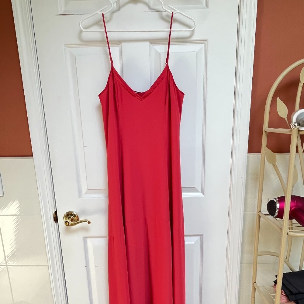 White House Black Market Long Coral Dress
